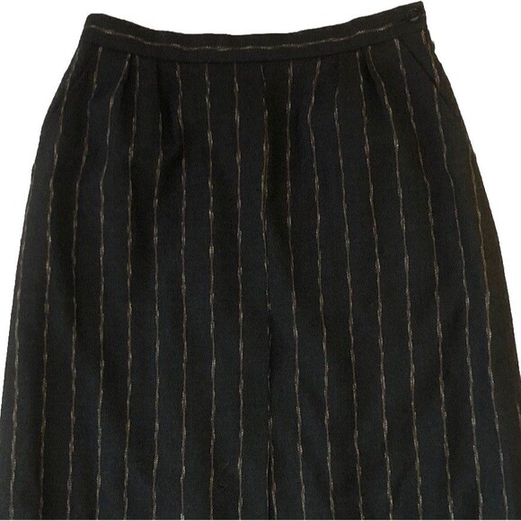 VTG Jaeger London Pinstripe Wool Skirt Suit Set Womens Sz 12 Timeless Menswear - Picture 7 of 16
